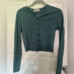 Urban outfitters cropped button down sweater